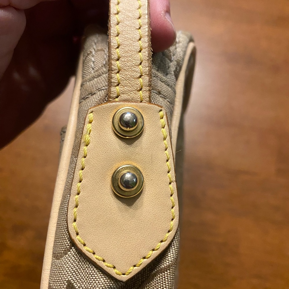 Dooney & Bourke Vintage Beige Canvas Mini Bag - Picture 7 of 9